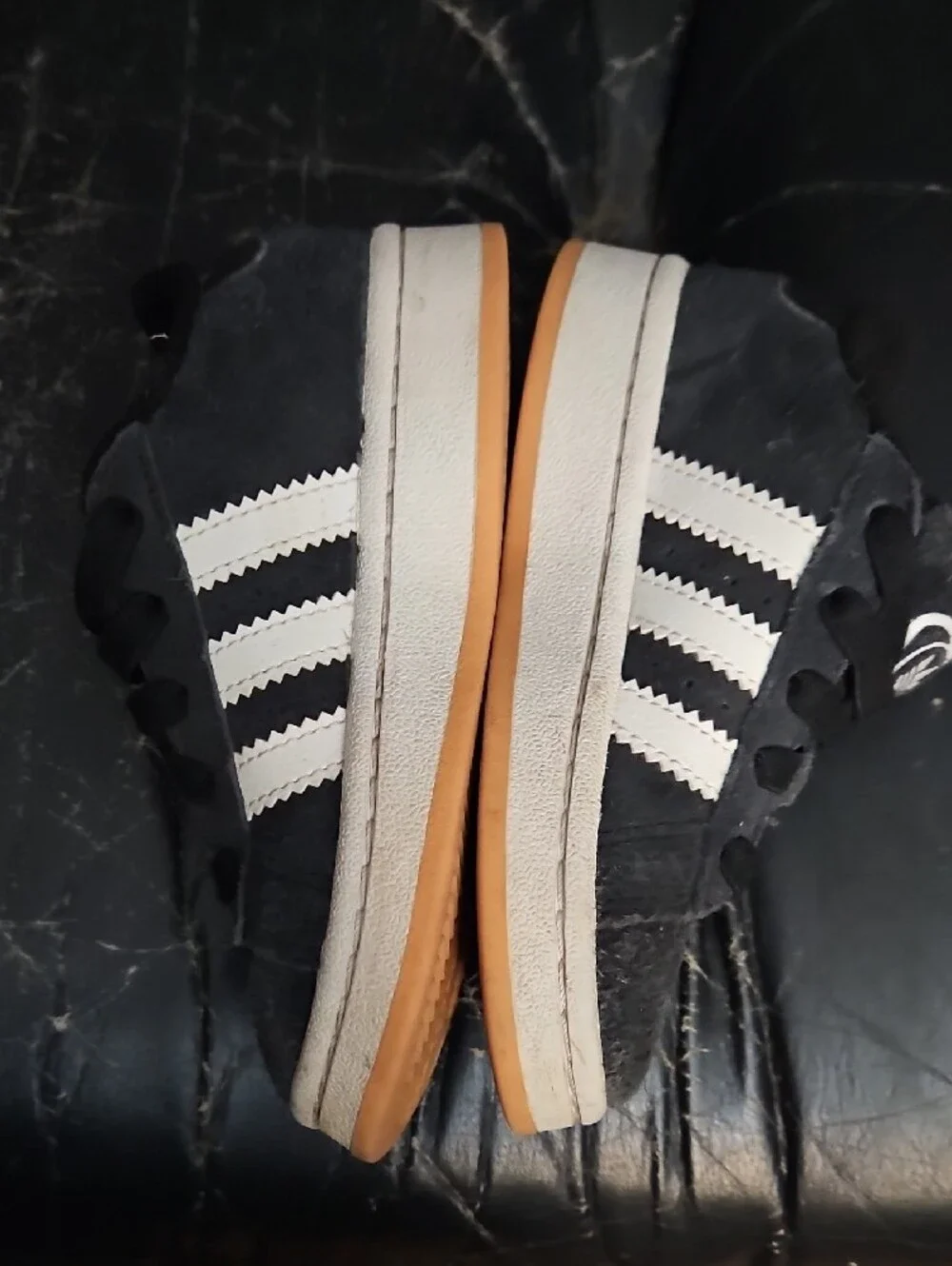 adidas Campus Kids Black and White Sneakers